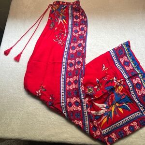 Flying tomato flowy pants straight leg size Large
